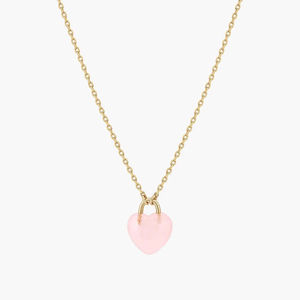 Bearfruit Rose Quartz Heart Necklace